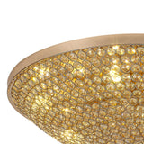 Ava 9 Light Crystal Flush Ceiling Light - French Gold