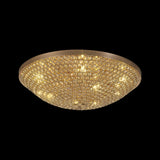 Ava 9 Light Crystal Flush Ceiling Light - French Gold