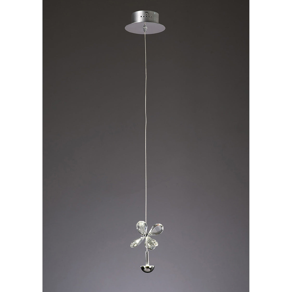 Aviva 12cm LED Crystal Pendant Light 2W 4000K - Polished Chrome