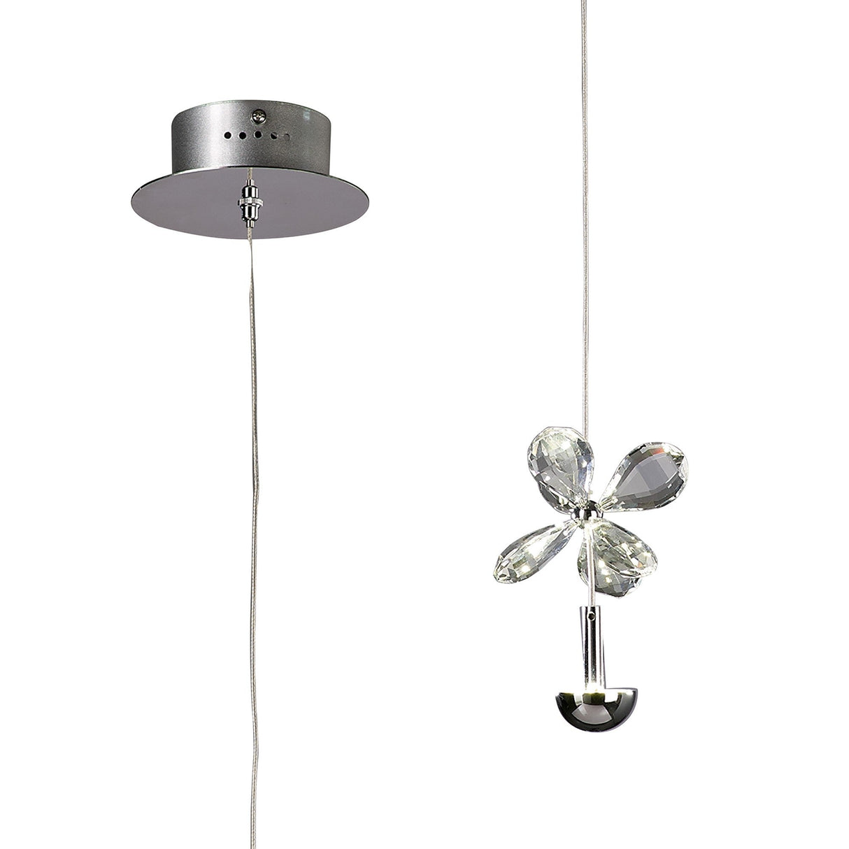 Aviva 12cm LED Crystal Pendant Light 2W 4000K - Polished Chrome