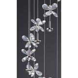 Aviva 12 Light LED Crystal Cluster Pendant Light 4000K - Polished Chrome