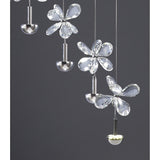 Aviva 12 Light LED Crystal Cluster Pendant Light 4000K - Polished Chrome