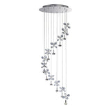 Aviva 12 Light LED Crystal Cluster Pendant Light 4000K - Polished Chrome