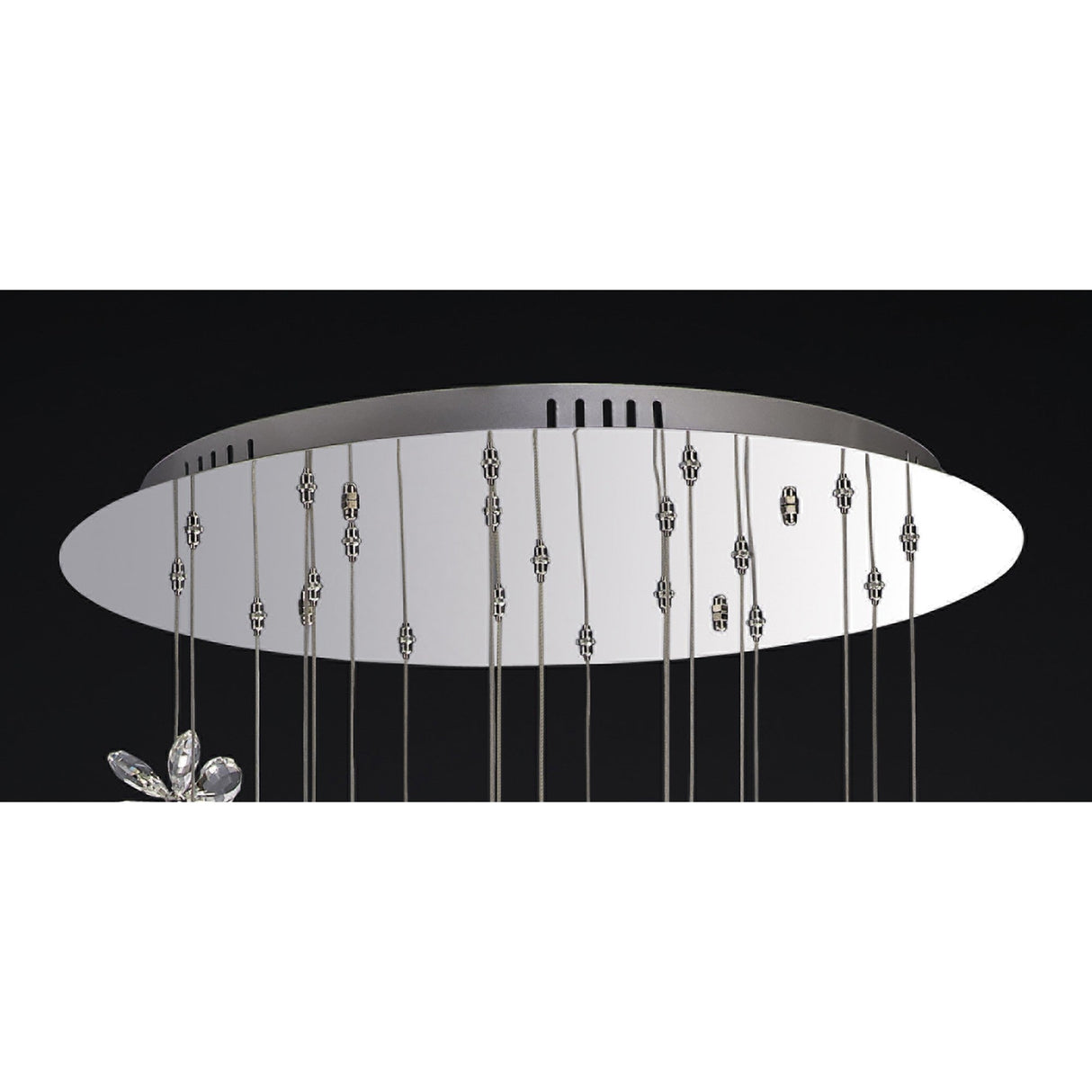 Aviva 20 Light LED Crystal Cluster Pendant Light 4000K - Polished Chrome