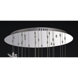 Aviva 20 Light LED Crystal Cluster Pendant Light 4000K - Polished Chrome