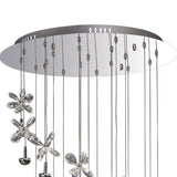 Aviva 20 Light LED Crystal Cluster Pendant Light 4000K - Polished Chrome