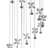 Aviva 20 Light LED Crystal Cluster Pendant Light 4000K - Polished Chrome