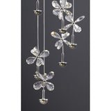 Aviva 20 Light LED Crystal Cluster Pendant Light 4000K - Polished Chrome
