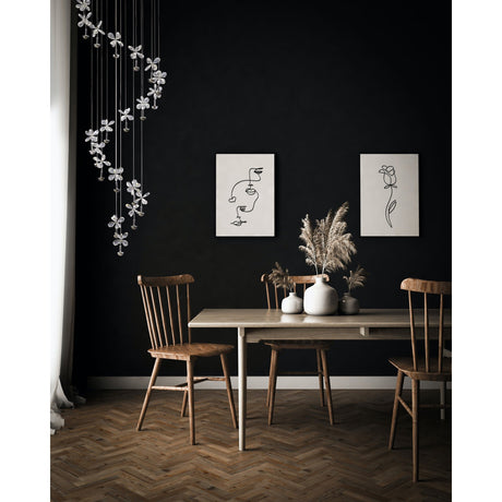 Aviva 20 Light LED Crystal Cluster Pendant Light 4000K - Polished Chrome