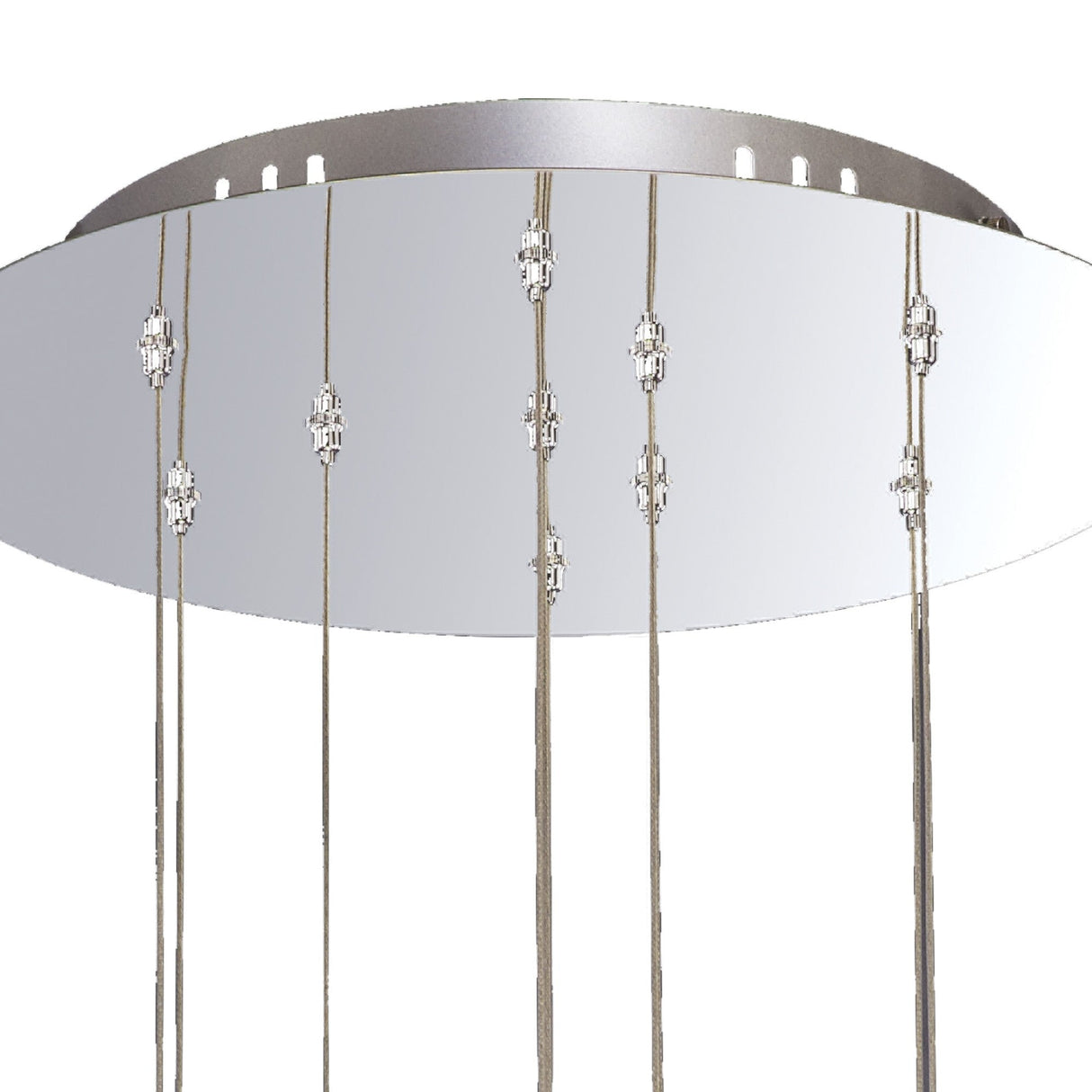 Aviva 10 Light LED Crystal Cluster Pendant Light 4000K - Polished Chrome