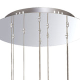 Aviva 10 Light LED Crystal Cluster Pendant Light 4000K - Polished Chrome