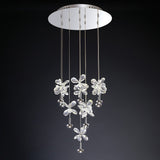 Aviva 10 Light LED Crystal Cluster Pendant Light 4000K - Polished Chrome