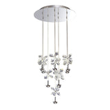 Aviva 10 Light LED Crystal Cluster Pendant Light 4000K - Polished Chrome