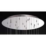 Aviva 16 Light LED Crystal Cluster Pendant Light 4000K - Polished Chrome