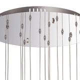Aviva 16 Light LED Crystal Cluster Pendant Light 4000K - Polished Chrome