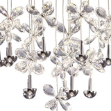 Aviva 16 Light LED Crystal Cluster Pendant Light 4000K - Polished Chrome