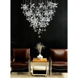 Aviva 28 Light LED Crystal Cluster Pendant Light 4000K - Polished Chrome
