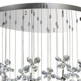 Aviva 28 Light LED Crystal Cluster Pendant Light 4000K - Polished Chrome