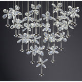 Aviva 28 Light LED Crystal Cluster Pendant Light 4000K - Polished Chrome