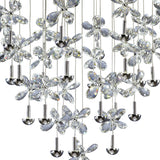 Aviva 28 Light LED Crystal Cluster Pendant Light 4000K - Polished Chrome