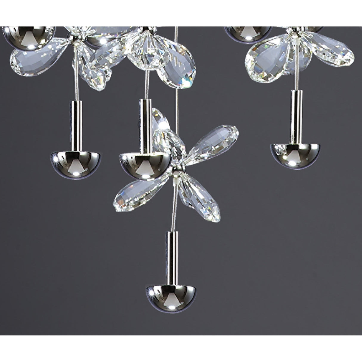 Aviva 28 Light LED Crystal Cluster Pendant Light 4000K - Polished Chrome