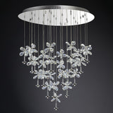 Aviva 28 Light LED Crystal Cluster Pendant Light 4000K - Polished Chrome