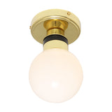 Ayr Glass Globe Flush Ceiling Light IP65