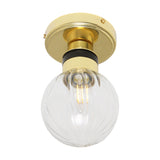 Ayr Glass Globe Flush Ceiling Light IP65
