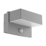 Azzinano LED Outdoor Wall Light with Motion Sensor - Silver