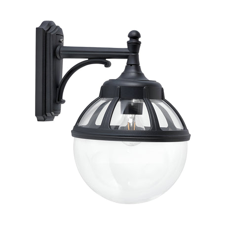 Bologna 1 Light Down Wall Light - Black