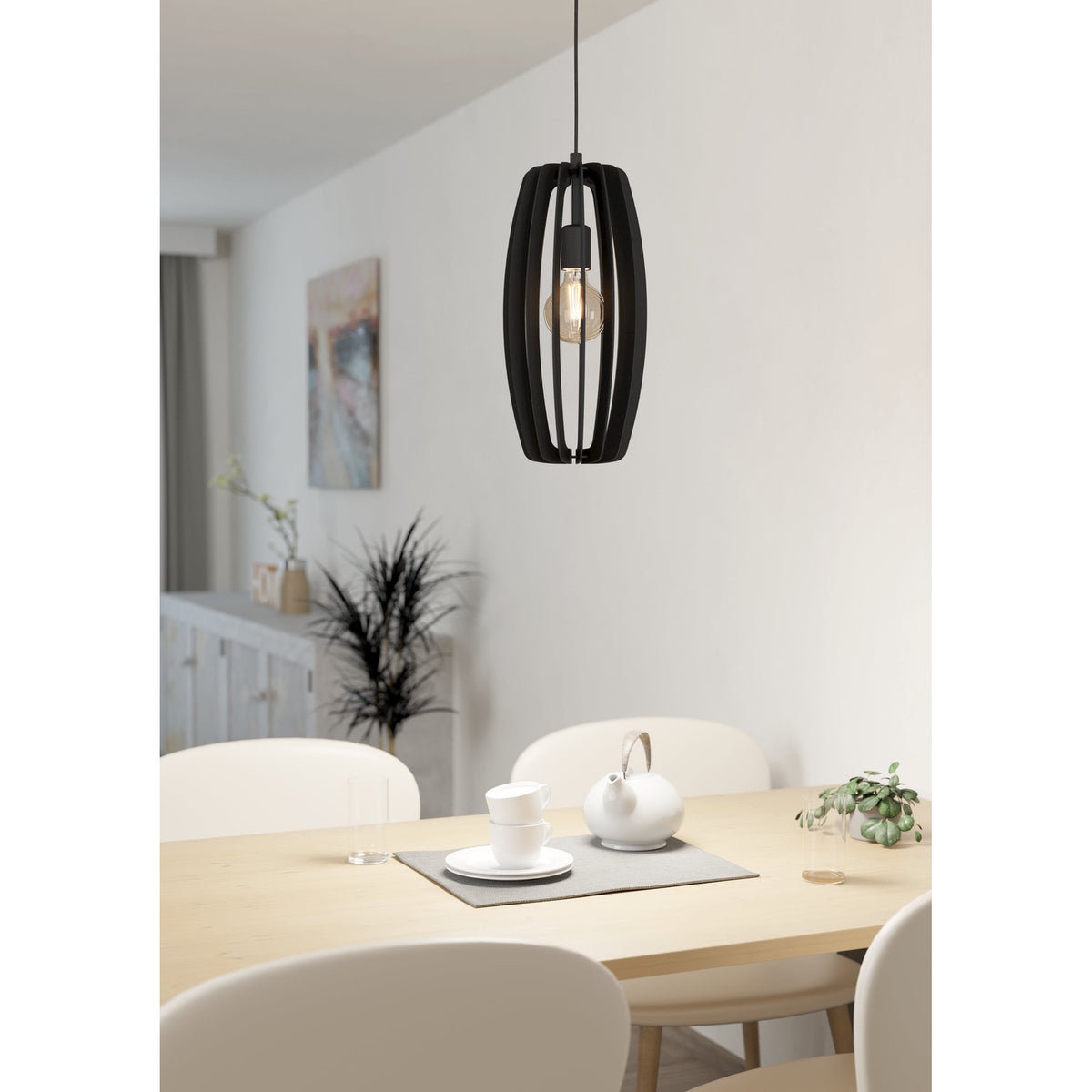 Bajazzara Wooden Pendant Light - Black