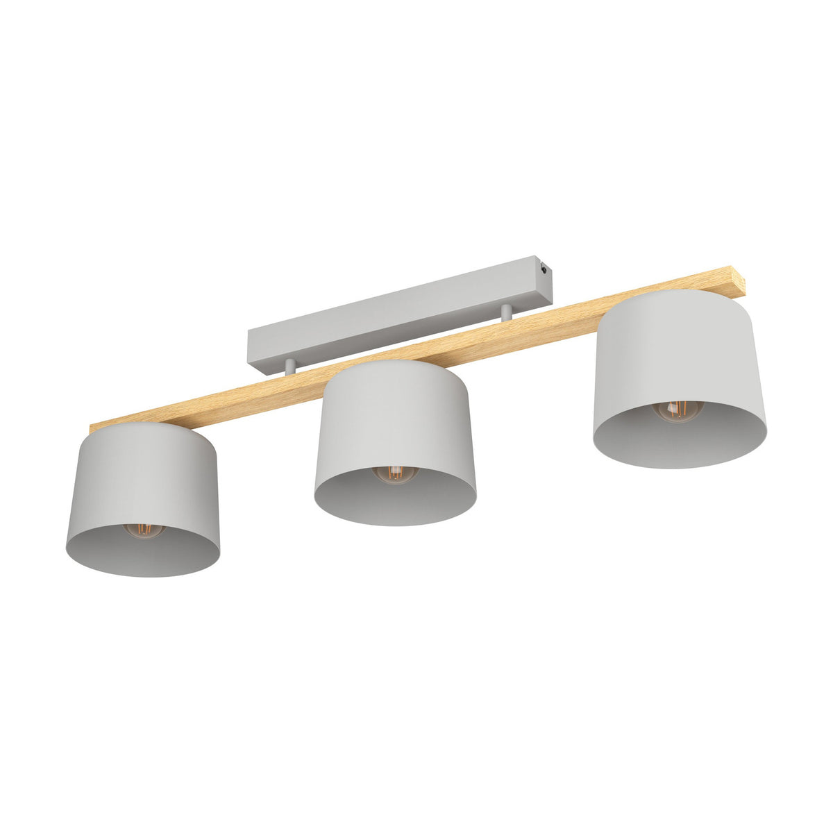 Balbarne 3 Light Ceiling Light - Light Grey & Brown