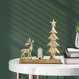 Baliguian Reindeer Ornament - Gold & Natural