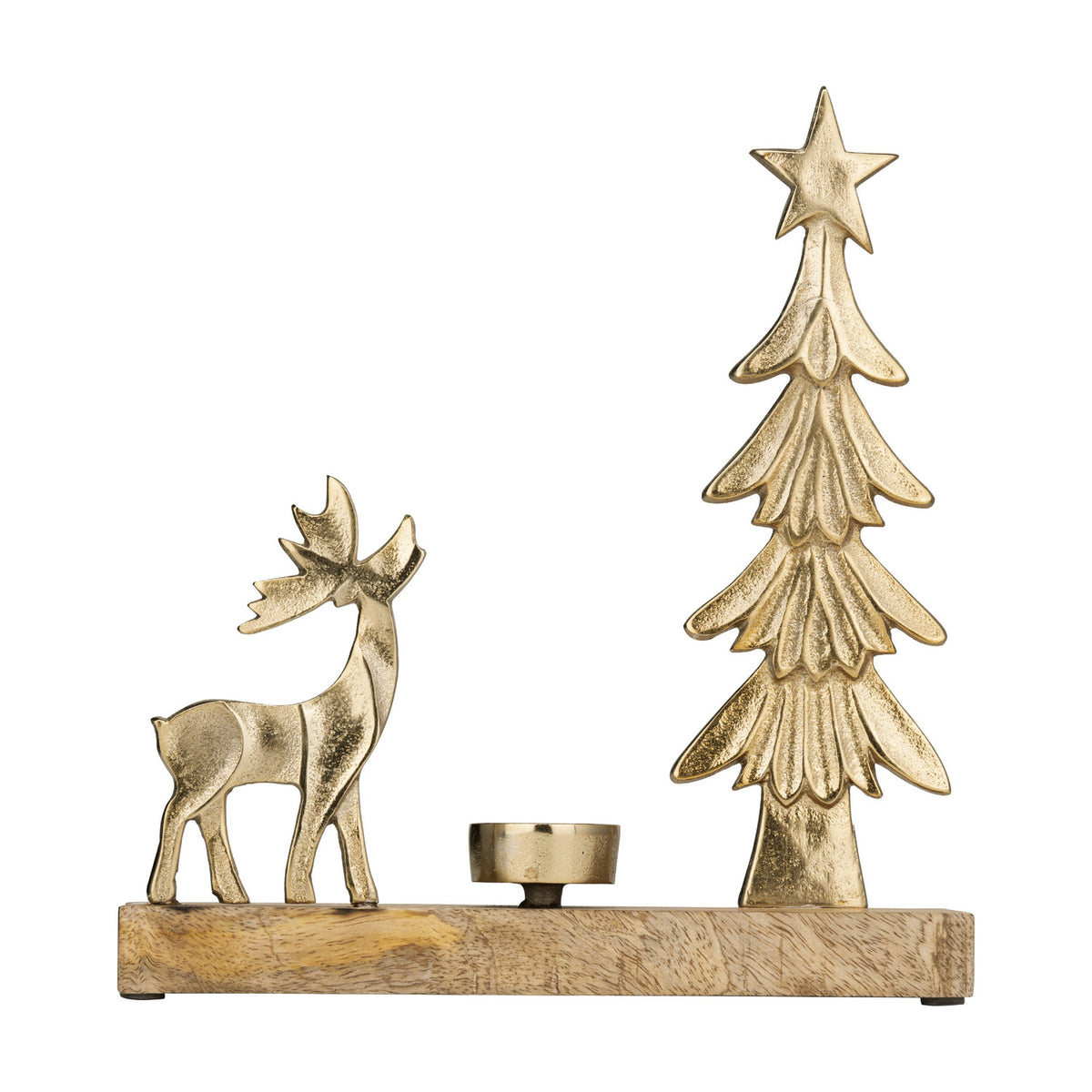 Baliguian Reindeer Ornament - Gold & Natural