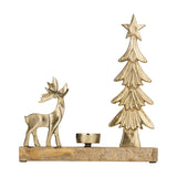 Baliguian Reindeer Ornament - Gold & Natural