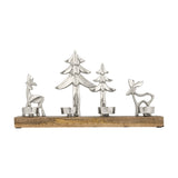 Baliguian Reindeer Ornament - Nickel & Natural