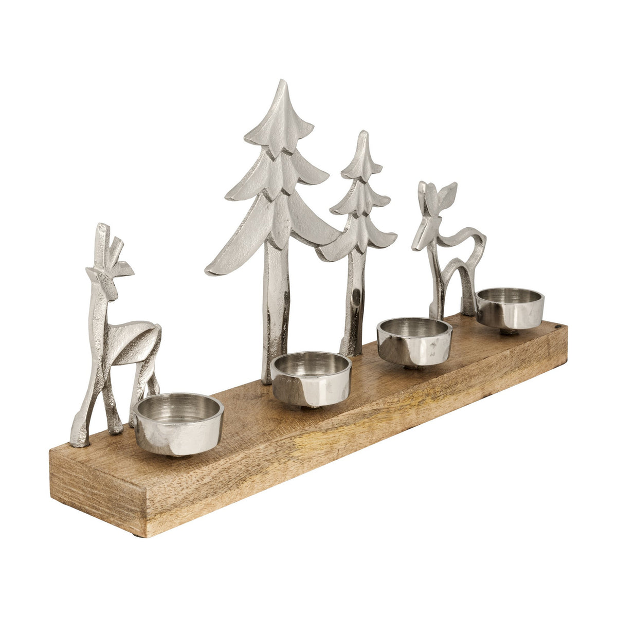 Baliguian Reindeer Ornament - Nickel & Natural