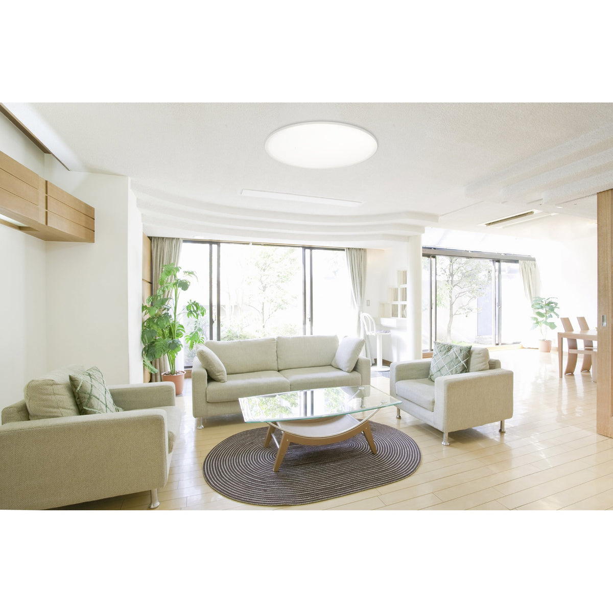Balvena LED Flush Ceiling Light 60cm - White