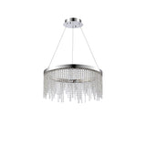 Bano 61.5cm Round Dimmable LED Crystal Chandelier - Chrome