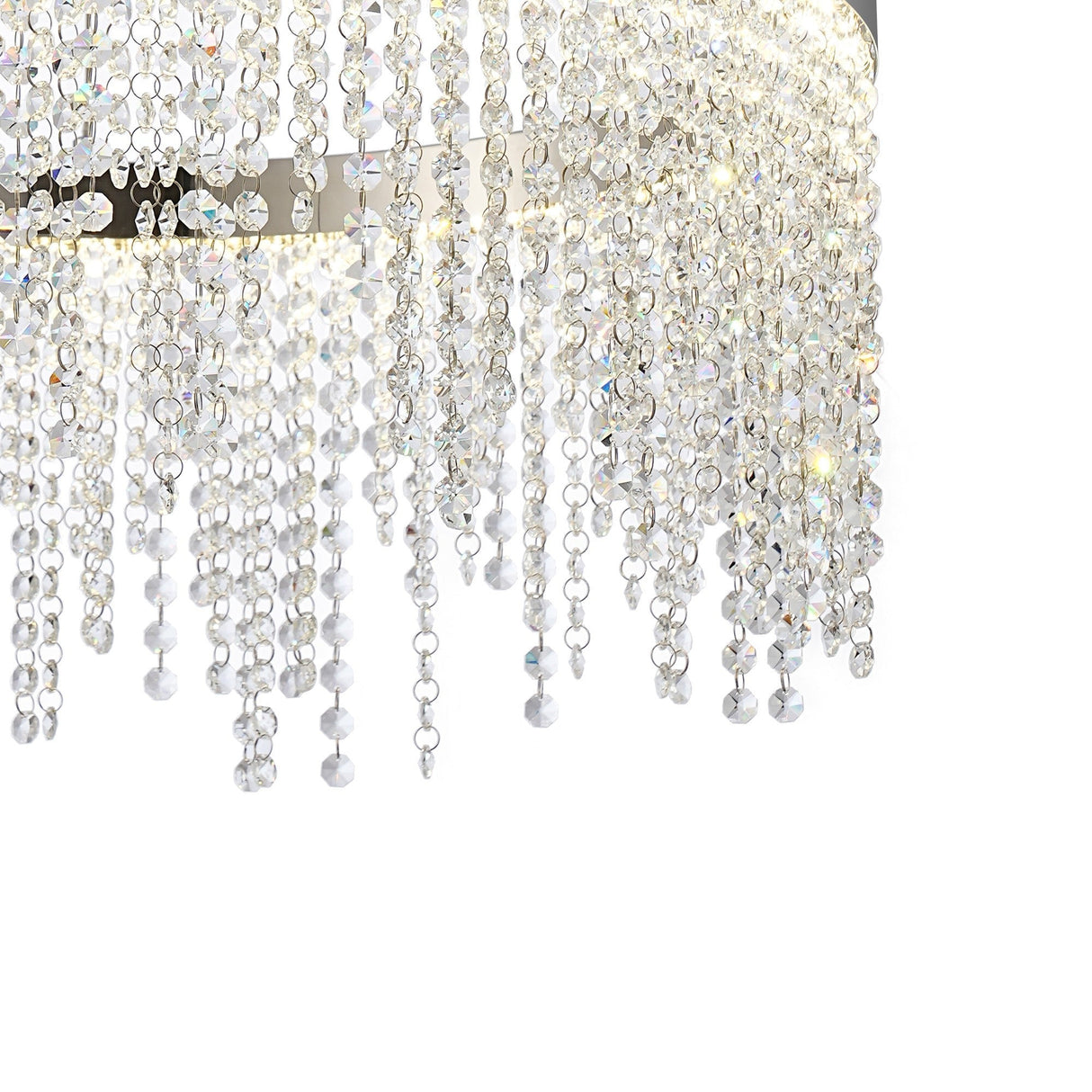 Bano 61.5cm Round Dimmable LED Crystal Chandelier - Chrome