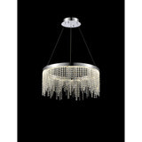 Bano 61.5cm Round Dimmable LED Crystal Chandelier - Chrome