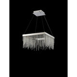 Bano 50cm Square Dimmable LED Crystal Chandelier -  Chrome