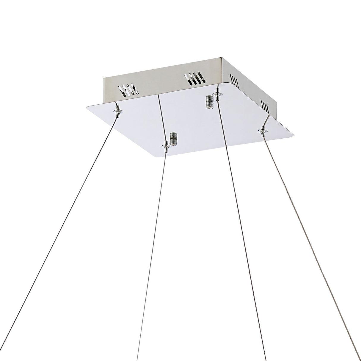 Bano 50cm Square Dimmable LED Crystal Chandelier -  Chrome