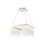 Bano 50cm Square Dimmable LED Crystal Chandelier -  Chrome