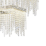 Bano 50cm Square 2 Tier Dimmable LED Crystal Chandelier - Chrome
