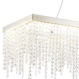 Bano 115cm Dimmable LED Crystal Linear Suspension Light - Chrome