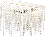 Bano 115cm Dimmable LED Crystal Linear Suspension Light - Chrome