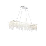Bano 115cm Dimmable LED Crystal Linear Suspension Light - Chrome