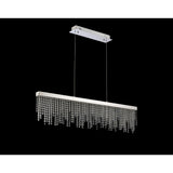 Bano 115cm Dimmable LED Crystal Slim Linear Suspension Light - Chrome