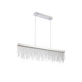 Bano 115cm Dimmable LED Crystal Slim Linear Suspension Light - Chrome